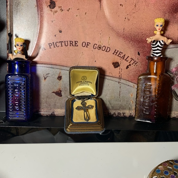 Vintage 025 Sterling Silver Marquisite Cross Pendant - Picture 8 of 12